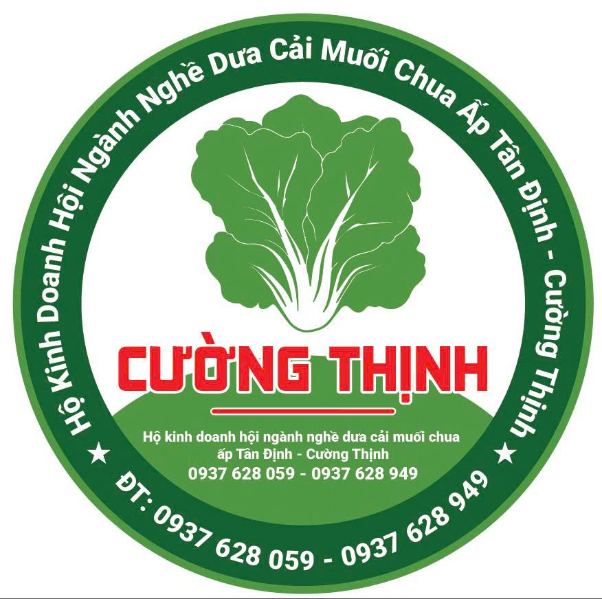 HỘ KINH DOANH HỘI NGÀNH NGHỀ DƯA CẢI MUỐI CHUA ẤP TÂN ĐỊNH – CƯỜNG THỊNH