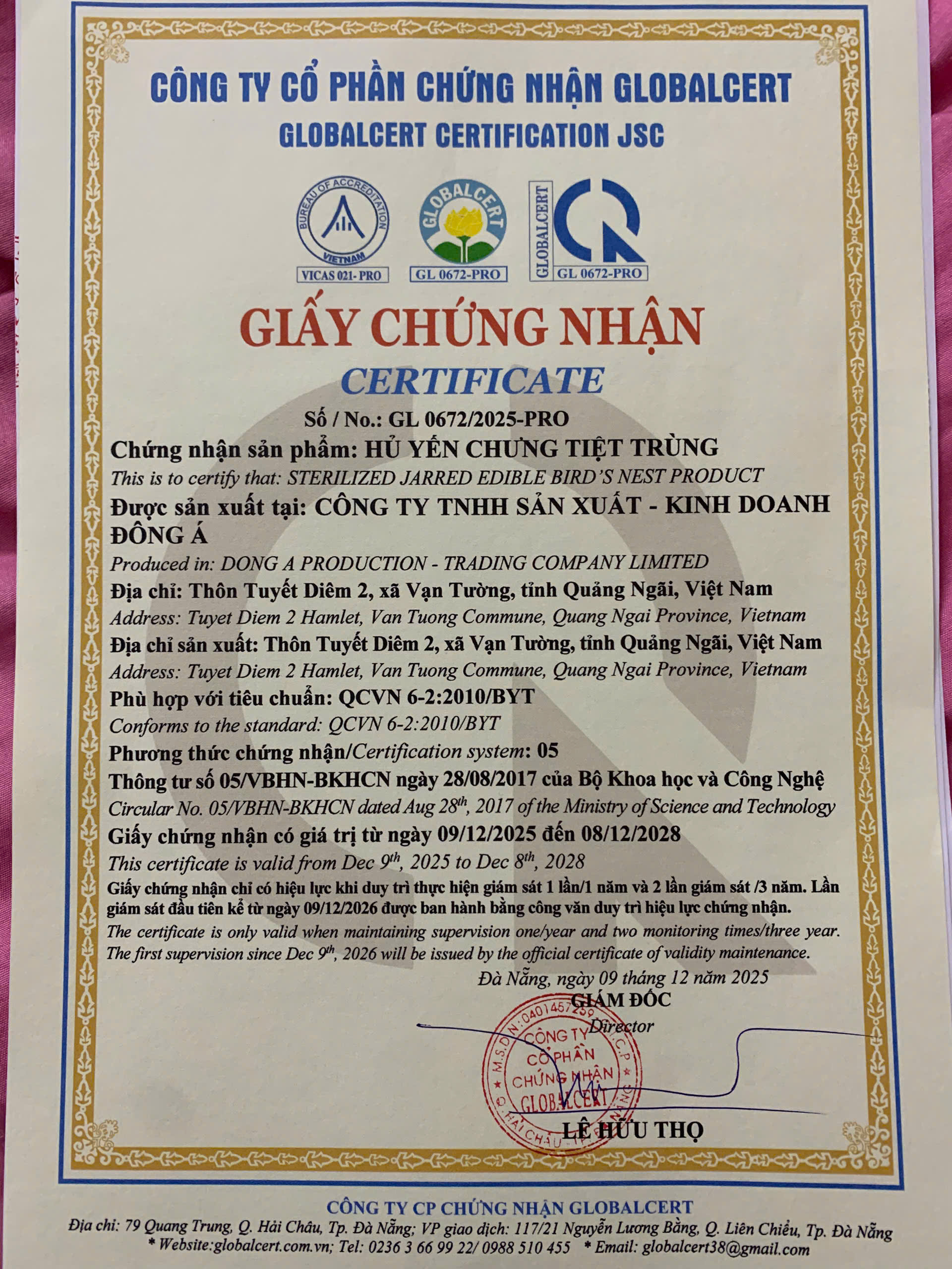Yến chưng hạt chia
