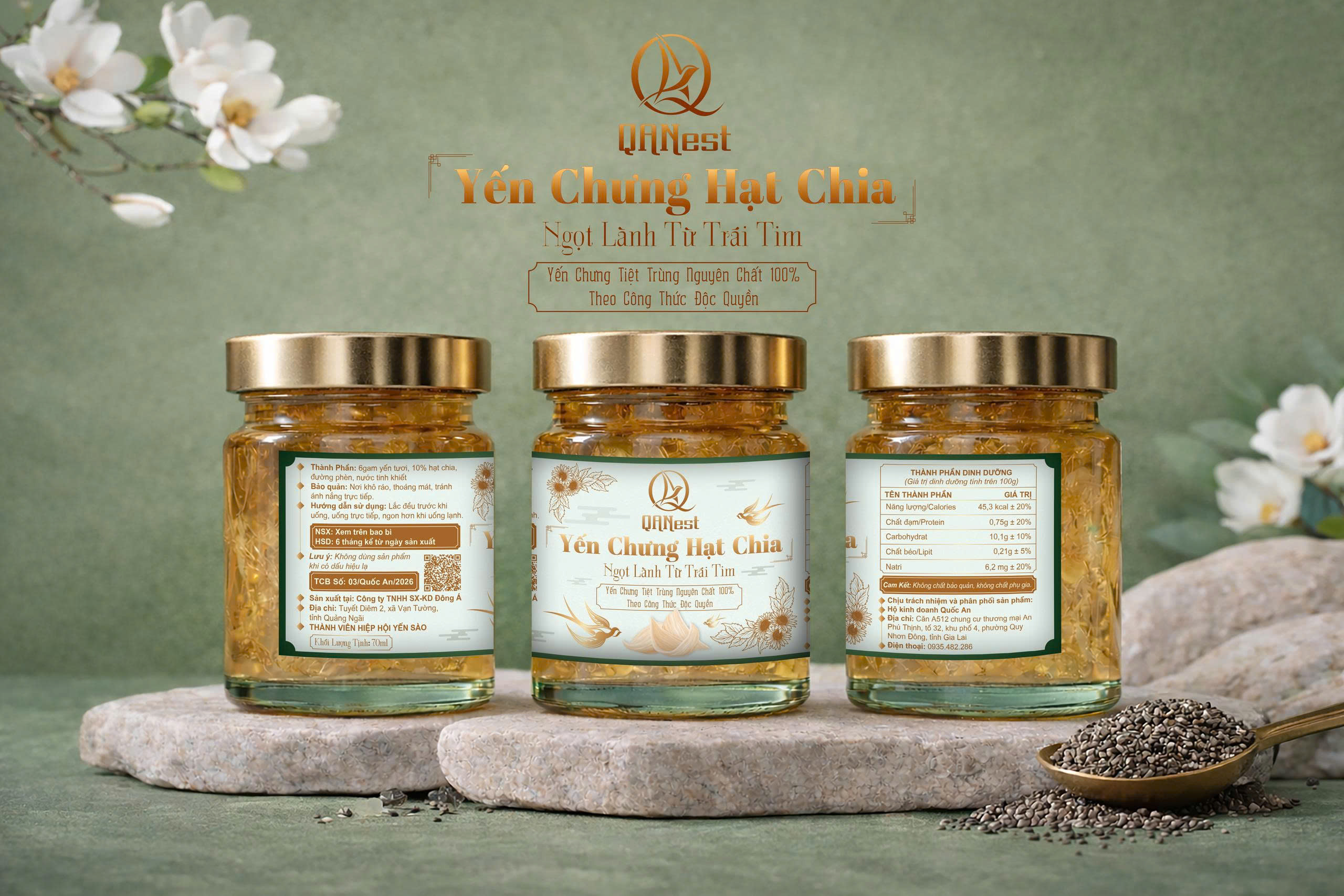 Yến chưng hạt chia