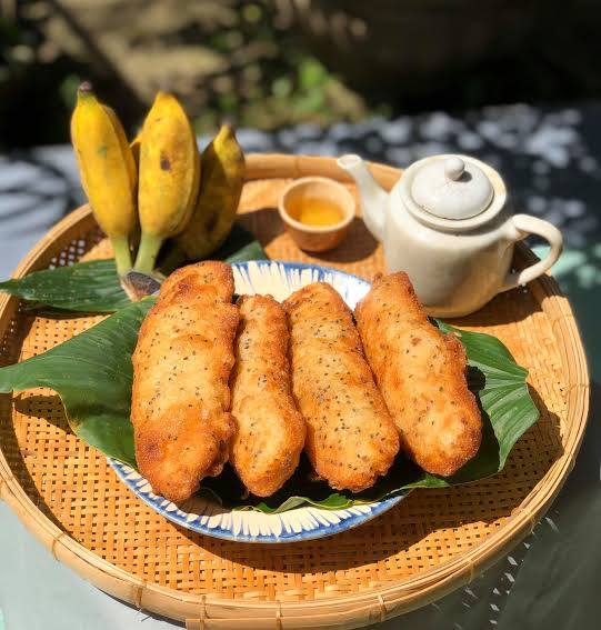 Chuối chiên mè